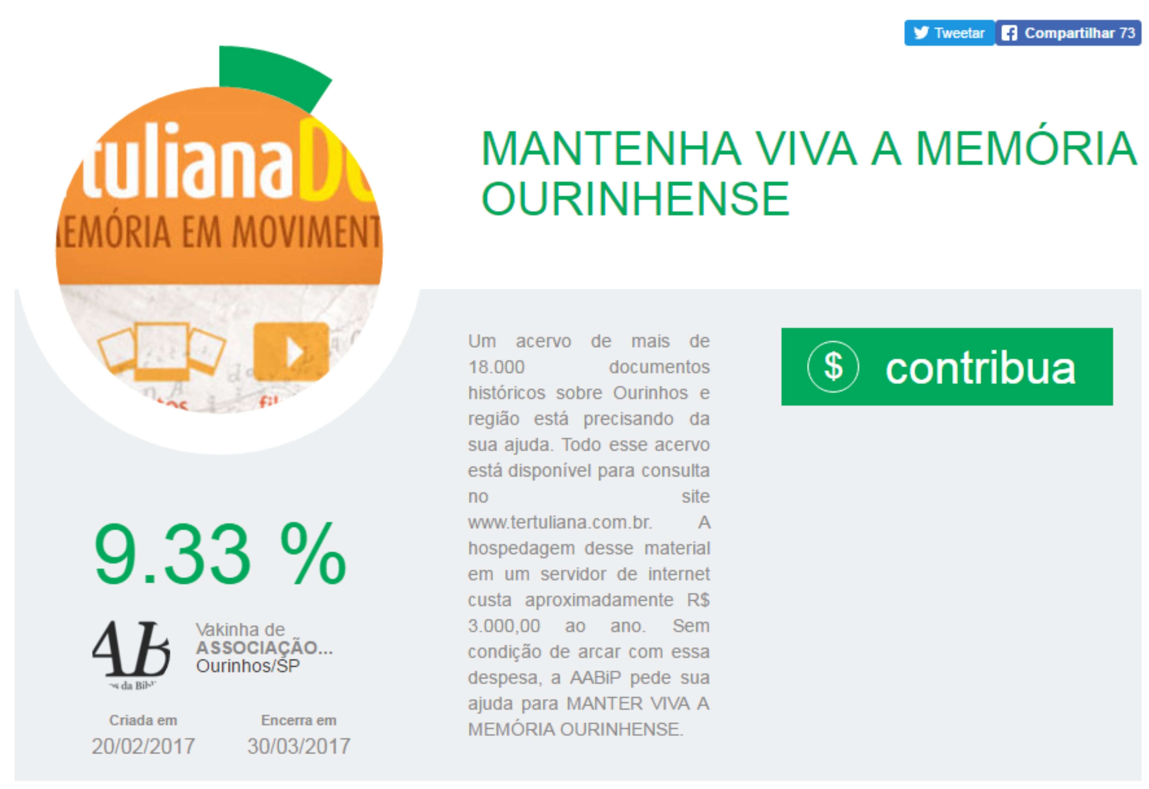 AABiP busca recursos para manter projeto de mem&oacute;ria
